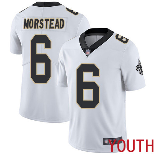New Orleans Saints Limited White Youth Thomas Morstead Road Jersey NFL Football #6 Vapor Untouchable Jersey